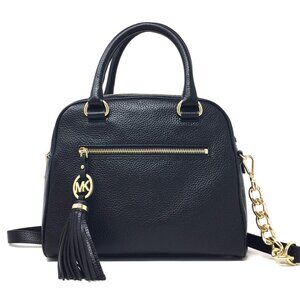 Michael Kors Knox Black Leather Shoulder Bag Handbag Purse